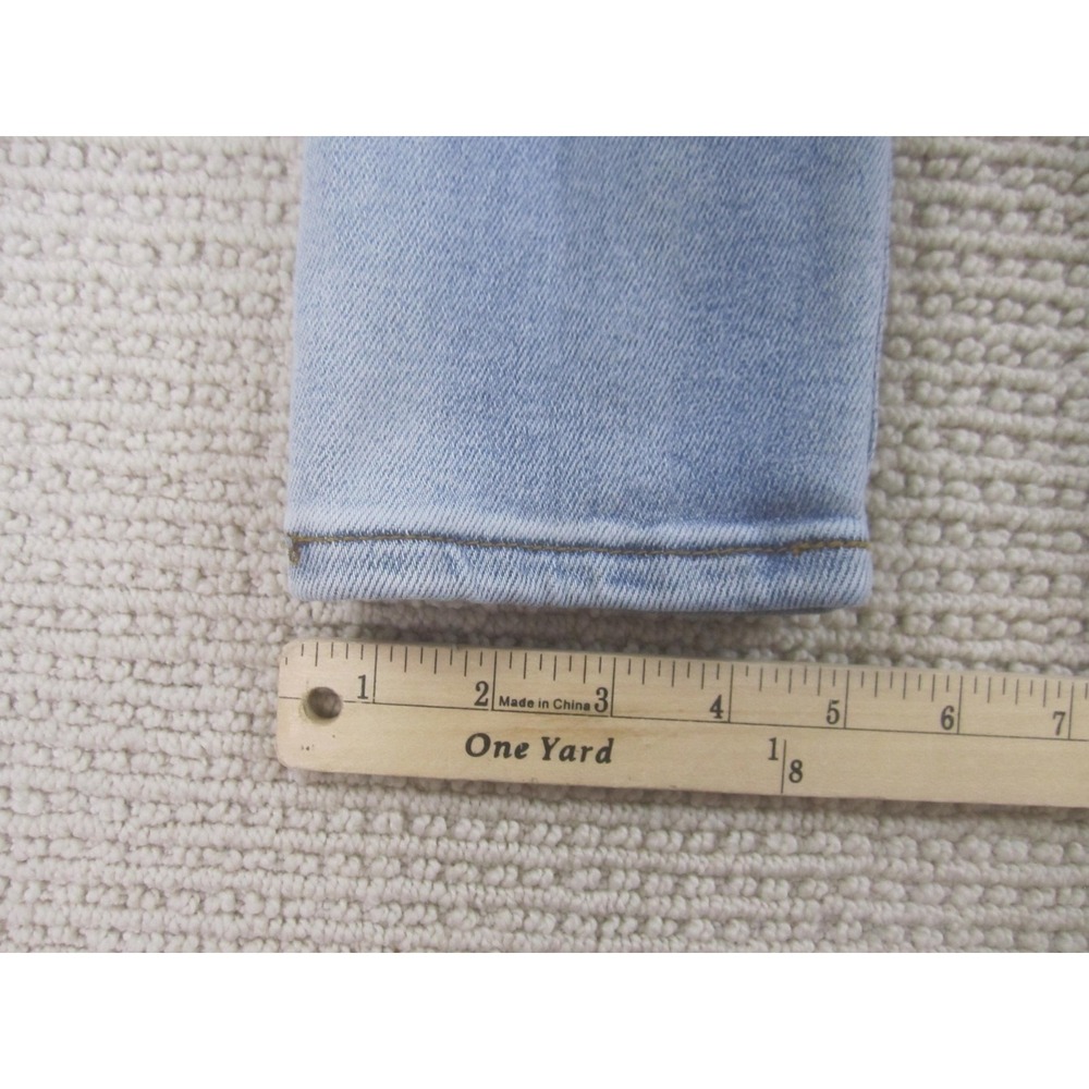 Bamboo Jeans Womens 7‎ Light Wash Blue Distressed Ripped Skinny Stretch Denim - Picture 7 of 10